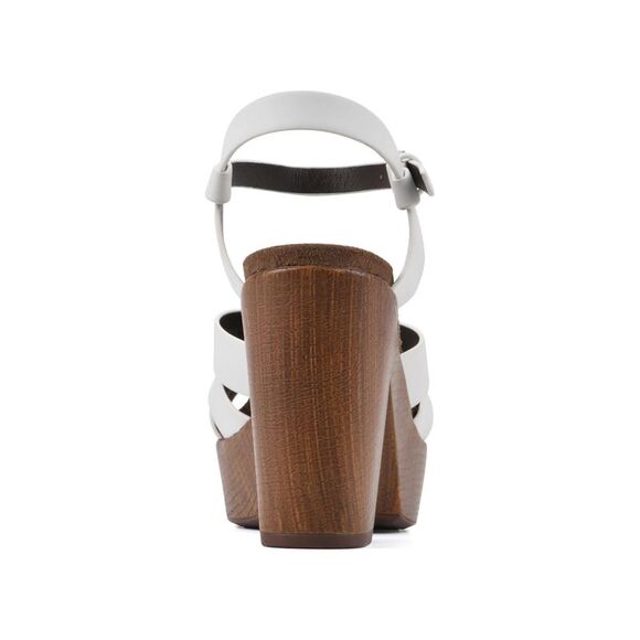 WHITE MOUNTAIN FOOTBEDS Womens White 1-1/2" Platform Achiever Heeled Sandal 11 M - Picture 3 of 4